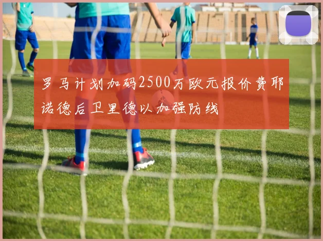 罗马计划加码2500万欧元报价费耶诺德后卫里德以加强防线